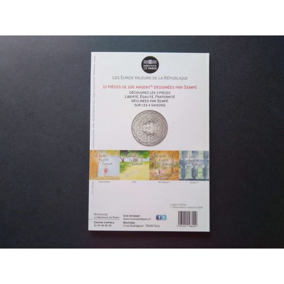 France 10 Euro 2014 Liberté commemorative coin in decorative packaging