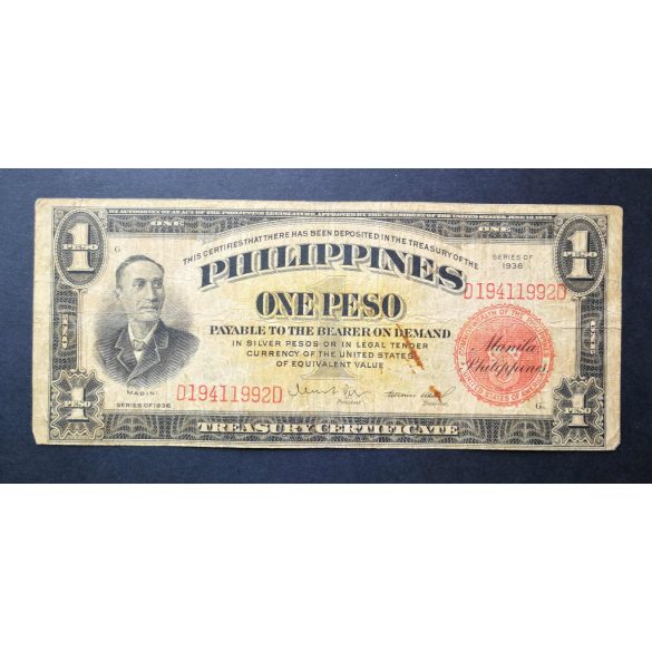 Philippines 1 Peso 1936 F