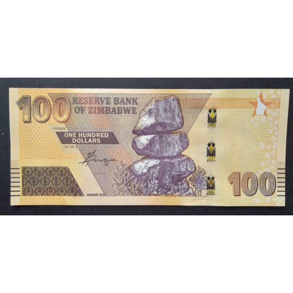 Zimbabwe 100 Dollars 2020 UNC