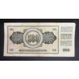 Yugoslavia 500 Dinara 1978 F