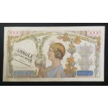 France 5000 Francs 1941 canceled VF