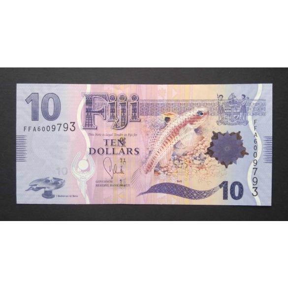 Fiji 10 Dollars 2012 UNC