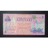 Cook Islands 3 Dollars 1992 Unc