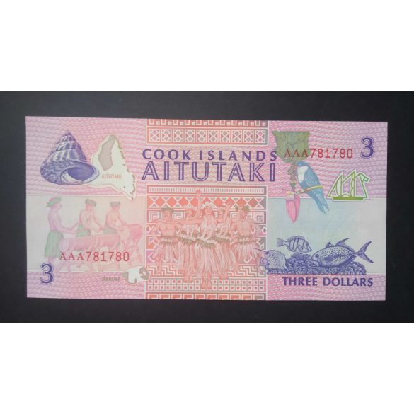 Cook Islands 3 Dollars 1992 Unc