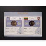 EU 2 Euro set of 2 pcs commemorative coins Unc