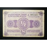 Germany 1/2 million Mark 1923 Hannover F