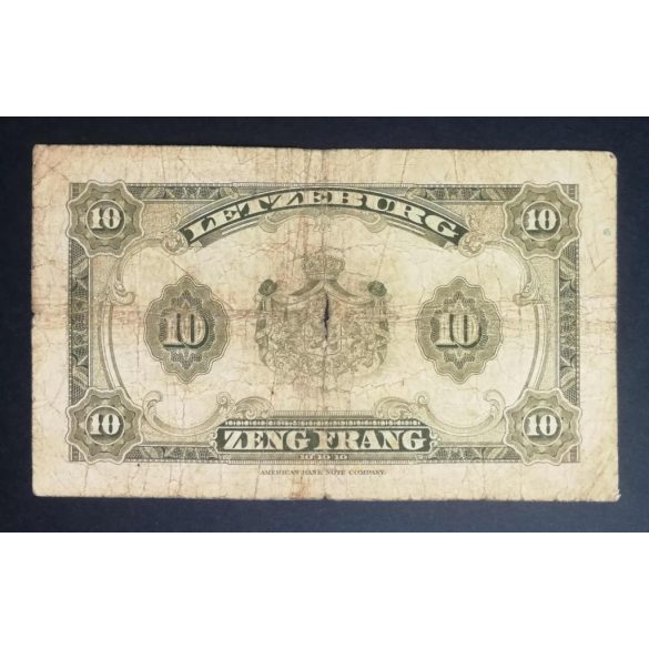 Luxemburg 10 Francs 1944 VG