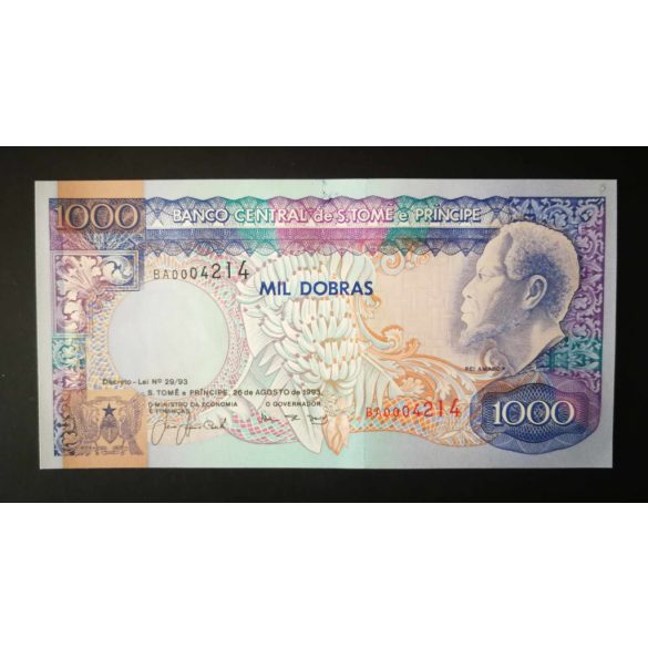 Sao Tome and Principe 1000 Dobras 1993 UNC 
