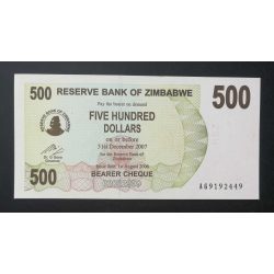 Zimbabwe 500 Dollár 2006 Unc