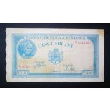 Romania 5000 Lei 1943 F+