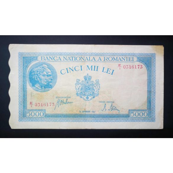 Romania 5000 Lei 1943 F+
