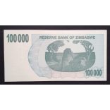 Zimbabwe 100000 Dollars 2006 UNC