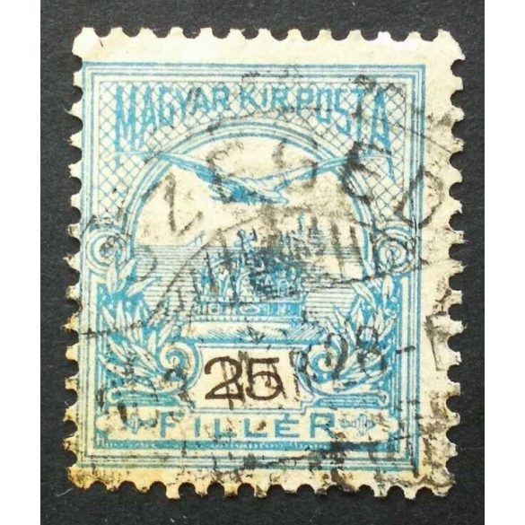 Hungary 1900 TURUL 25 F. perf. 12 : 11 3/4 SZEGED used