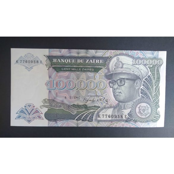 Zaire 100000 Zaires 1992 UNC