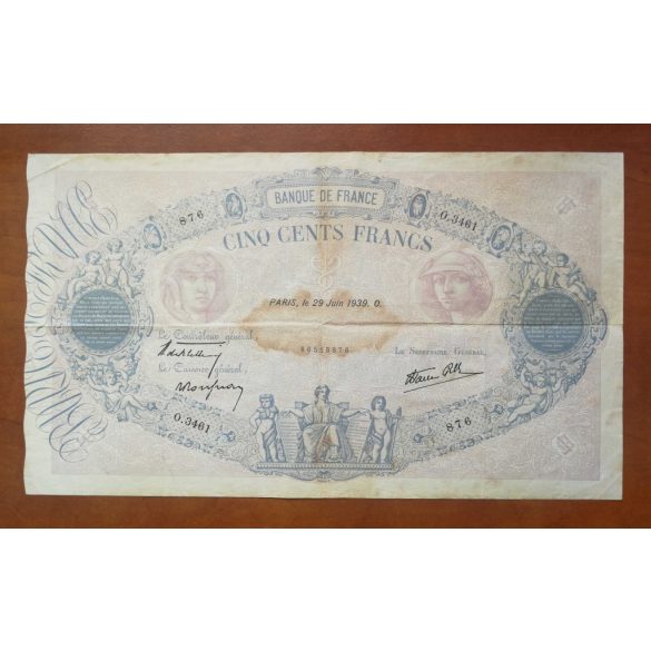 France 500 Francs 1939 F