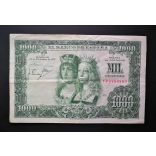Spain 1000 Pesetas 1957 VF