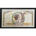 France 5000 Francs 1943 XF-