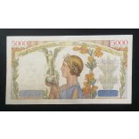 France 5000 Francs 1943 XF-