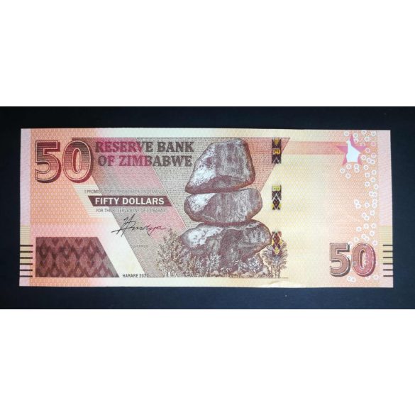 Zimbabwe 50 Dollars 2020/21 UNC 