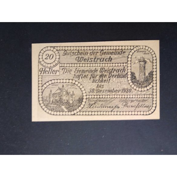 Austria 20 Heller 1920 Unc Weistrach