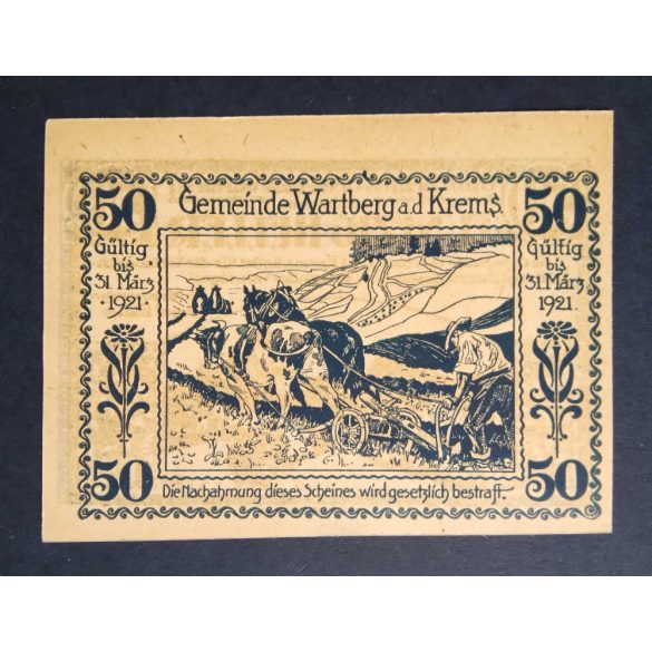 Austria 50 Heller 1920 Unc Wartberg