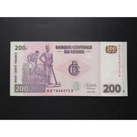 Congo 200 Francs 2022 Unc