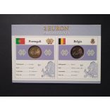 EU 2 Euro set of 2 Unc  Portugal 2007, Belgium 2008