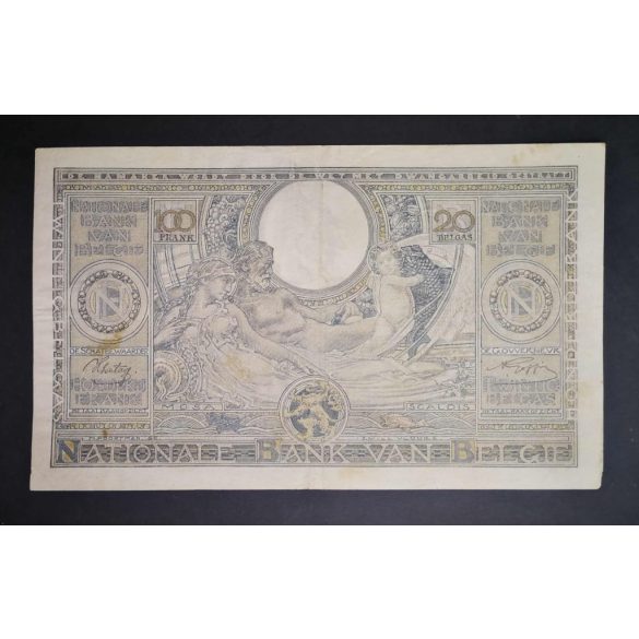 Belgium 100 Francs/20 Belgas 1941 VF