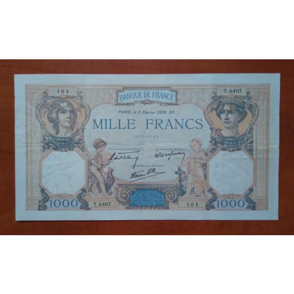 France 1000 Francs 1939 F