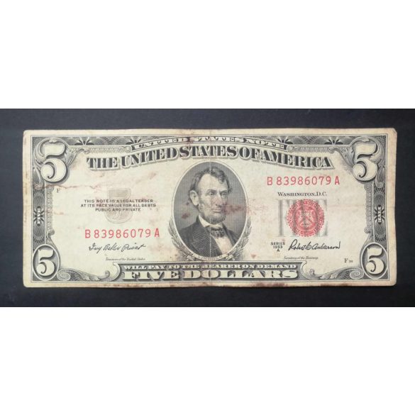 USA 5 Dollars 1953 F-