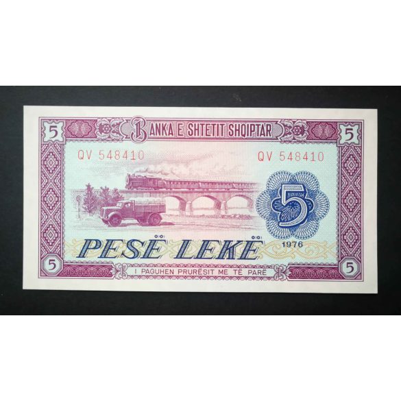 Albania 5 Leke 1976 Unc 