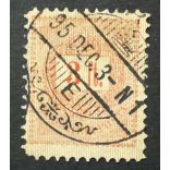 Hungary 1888 Letter, red cipher 3 FT. perf 11 1/2 used