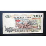 Indonesia 5000 Rupiah 1992 F
