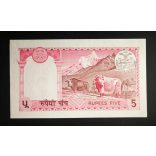 Nepal 5 Rupees 1974 UNC