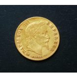 France III. Napoleon 5 Francs 1862 BB 1.61 g gold