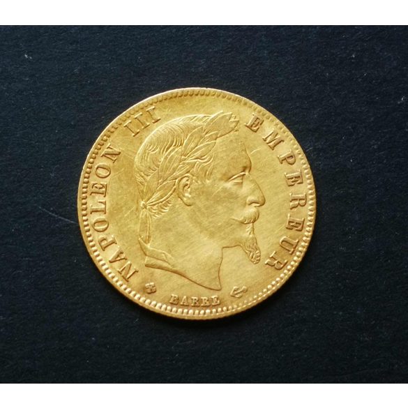 Franciaország III. Napoleon 5 Francs 1862 BB 1,61 g arany