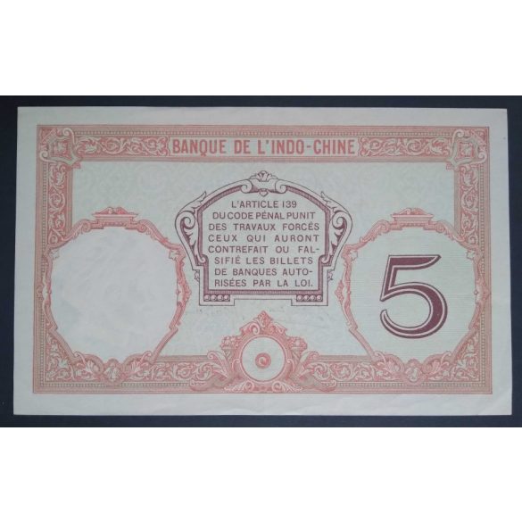 New Caledonia 5 Francs 1926 VF+