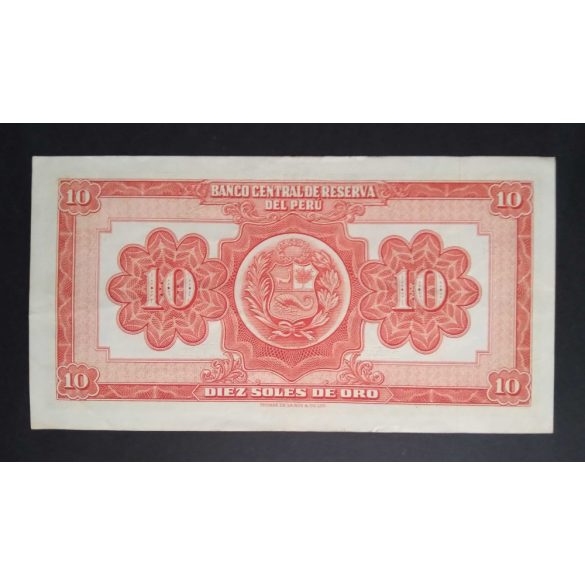 Peru 10 Soles de Oro 1951 VF 