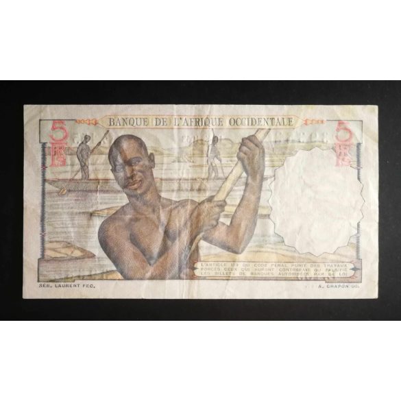 Francia Nyugat-Afrika 5 Francs 1953 F