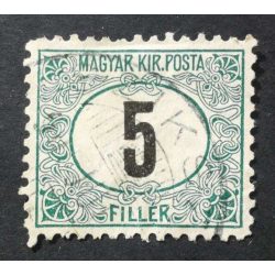 Hungary 1903 Green PORTO 5 f perf B11: 1/2 used