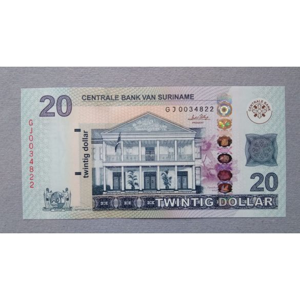 Suriname 20 Dollar 2010 Unc