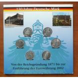 Németország 12 db-os szett UNC, 130 éves a német márka, díszcsomagolásban