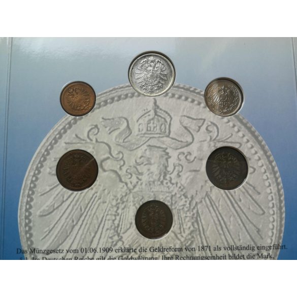 Németország 12 db-os szett UNC, 130 éves a német márka, díszcsomagolásban