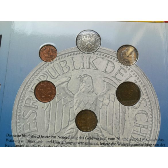 Németország 12 db-os szett UNC, 130 éves a német márka, díszcsomagolásban