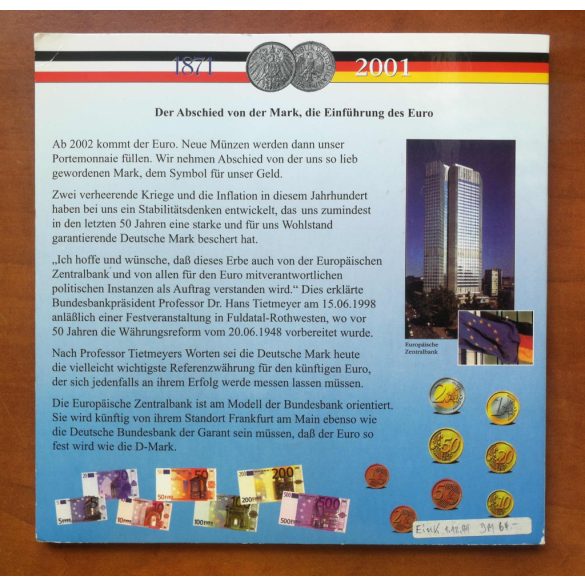 Németország 12 db-os szett UNC, 130 éves a német márka, díszcsomagolásban