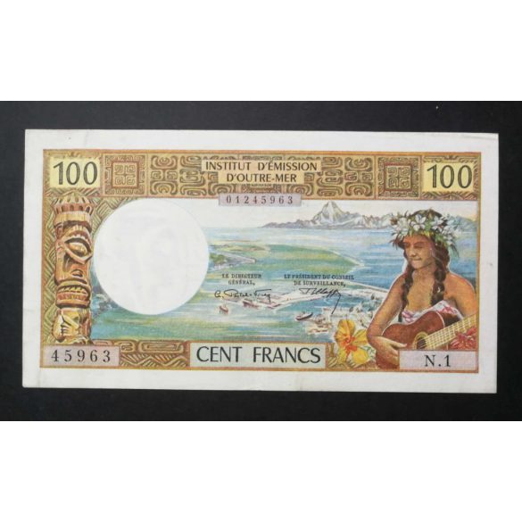 New Caledonia 100 Francs 1969-73 VF+