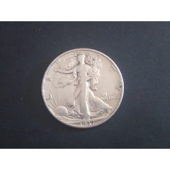 USA 1/2 Dollar 1937 Liberty ezüst VF