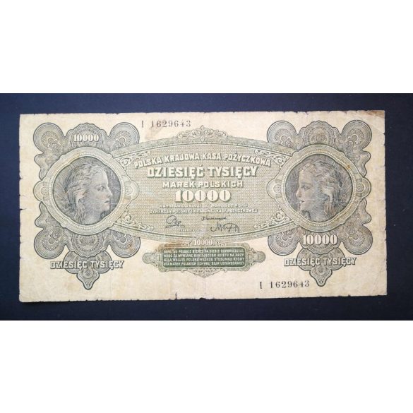 Poland 10000 Marek 1922 VG+