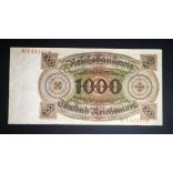Germany 1000 Reichsmark 1924 VF