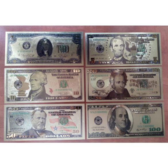 USA 2, 5, 10, 20, 50, 100 Dollars set Commemorative banknotes